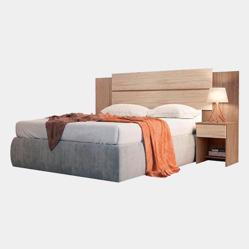 Cabeceira para Cama Box Casal DemÃ³bile Luna com 2 Criados-Mudos
