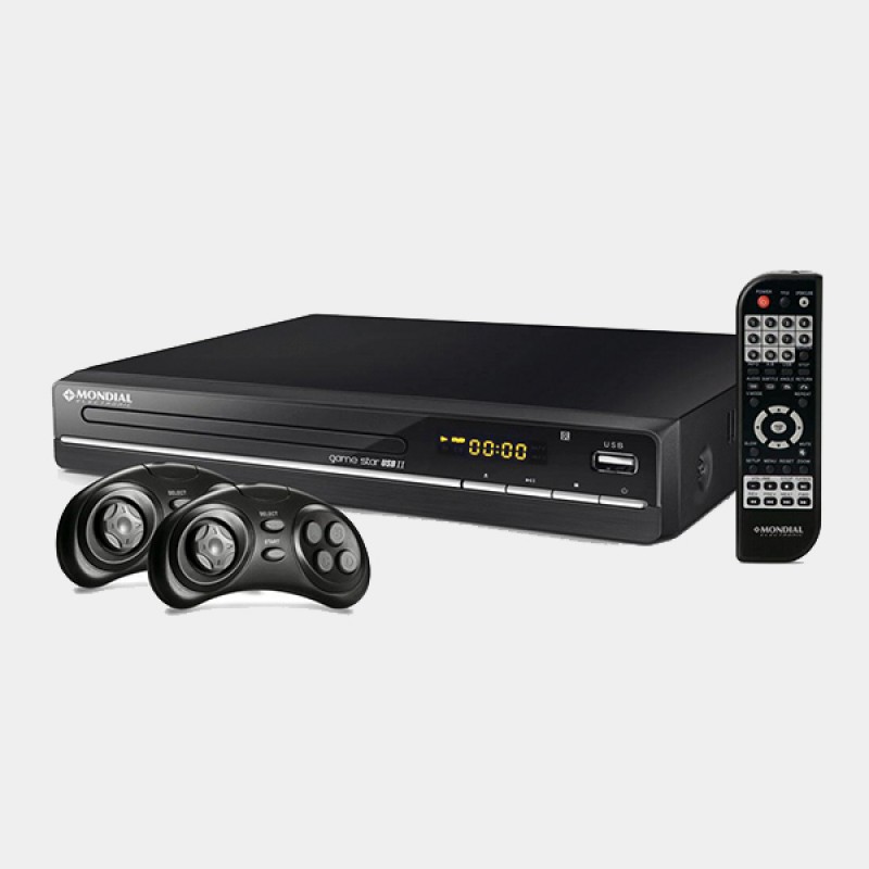 DVD Player Mondial Game Star II D-14 com KaraokÃª, FunÃ§Ã£o Game, Entrada USB e Ripping